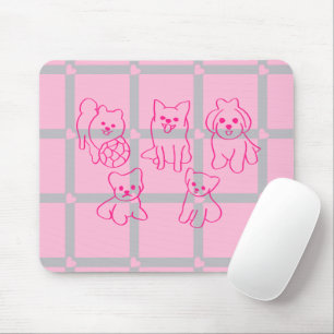 Esthetische roze patroon Hond Liefhebber Cadeau Mu Muismat