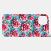Esthetische Roze Roos Vrouwelijke Luxe Design Case-Mate iPhone Case (Achterkant (horizontaal))