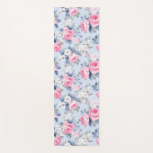 Esthetische roze rozen witte bloemen patroon yogamat (Voorkant)