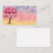 Esthetische Roze Sakura Boom Sjabloon Visitekaartje (Voorkant / Achterkant)