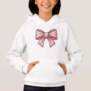 Esthetische Roze Strik Coquette Pullover Hoodie