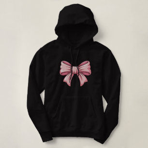 Esthetische roze strik coquette trui met capuchon hoodie