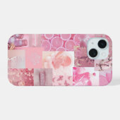 Esthetische roze telefoonhoes iPhone 15 case (Achterkant horizontaal)