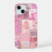 Esthetische roze telefoonhoes iPhone 15 case (Achterkant)