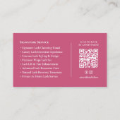Esthetische Roze Wimper Tech Lift Extensions Visitekaartje (Achterkant)