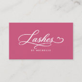 Esthetische Roze Wimper Tech Lift Extensions Visitekaartje (Voorkant)