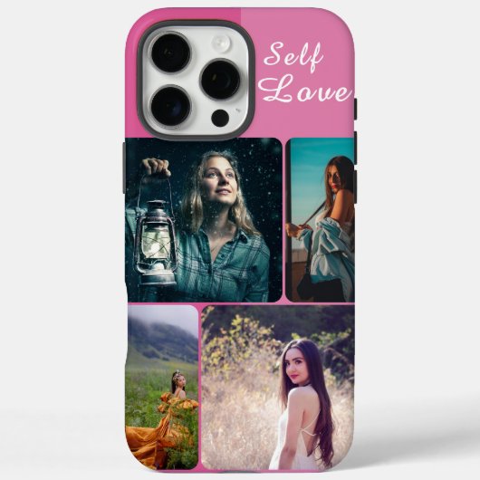 Esthetische roze zelfliefde foto collage telefoonh Case-Mate iPhone case (Achterkant)