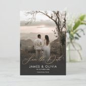 Esthetische Save The Date Gouden Foto met de Hand  (Staand voorkant)
