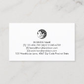 Esthetische schoonheidsspecialiste Monogram Schoon Visitekaartje (Achterkant)