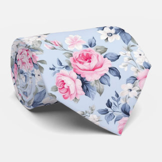 Esthetische Shabby Chic Roze Rozen Patroon Stropdas