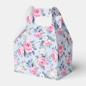 Esthetische Shabby Chique Roze Rozen Naadloos Patr Bedankdoosjes (Achterkant)