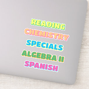 Esthetische Slagschaduw Schoolvak Stickers