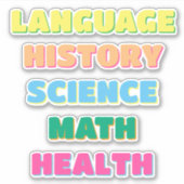 Esthetische Slagschaduw Schoolvak Stickers (Voorkant)