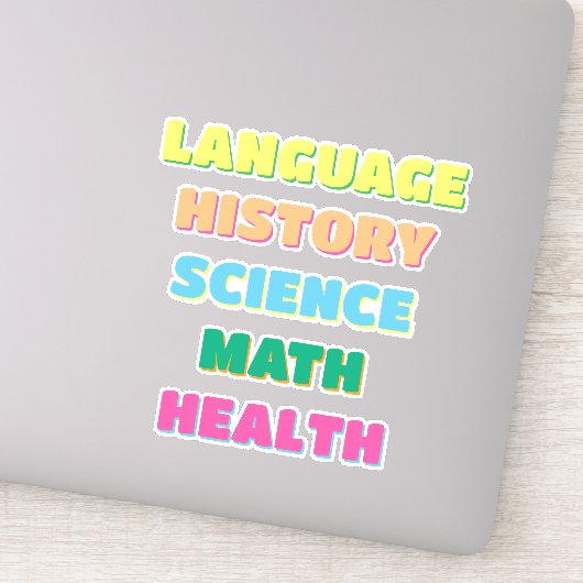 Esthetische Slagschaduw Schoolvak Stickers (Detail)