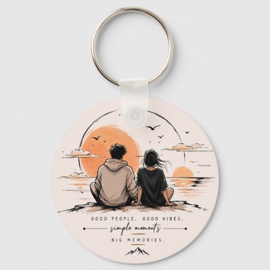 Esthetische sleutelhanger voor koppels/sierad (Voorkant)