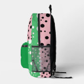 Esthetische smaragdgroene roze kleur - Initiaal na Bedrukte Rugzak (Rechts)