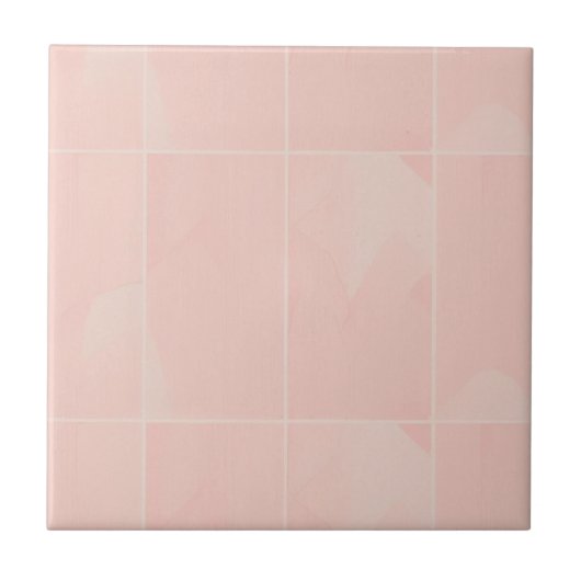 Esthetische Soft Blush Roze Marmeren Keramische Te Tegeltje (Voorkant)
