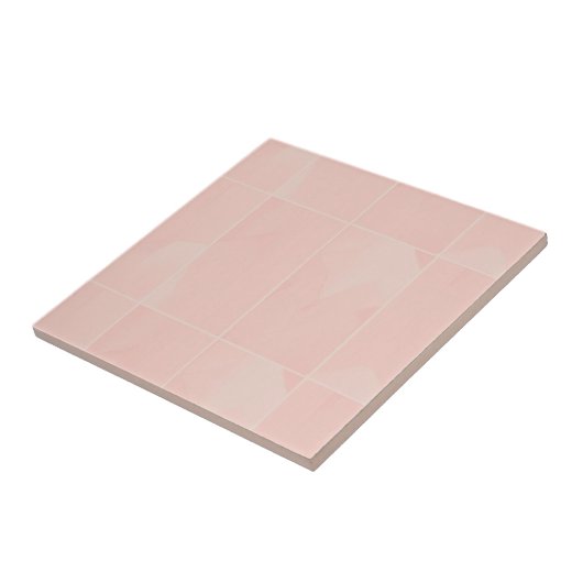Esthetische Soft Blush Roze Marmeren Keramische Te Tegeltje (Zijkant)