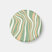 Esthetische Spiral Green Paint Button kunst Magneet (Voorkant)