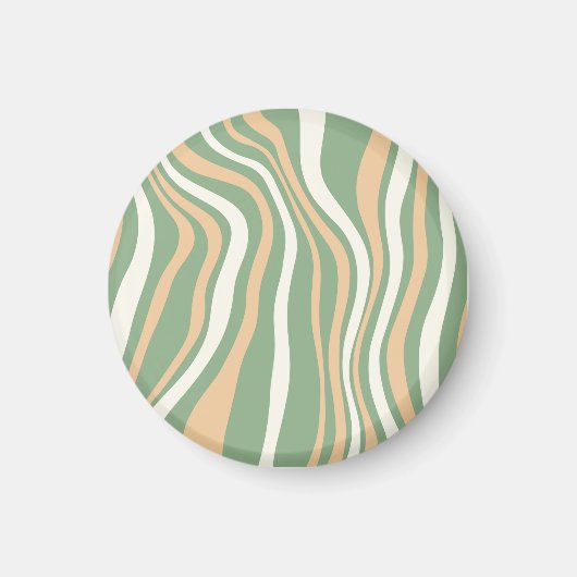 Esthetische Spiral Green Paint Button kunst Magneet (Voorkant)