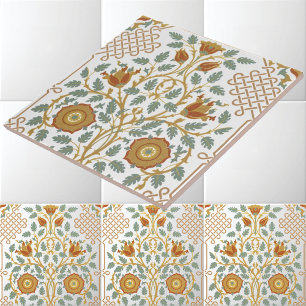 Esthetische stijl Roos Flowers Pattern Tegeltje