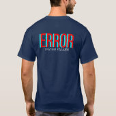 Esthetische Storing FOUT Tekst Ontwerp T-shirt (Achterkant)
