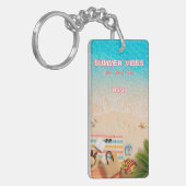 Esthetische strand zomer acrylen sleutelhanger (Voorkant Links)