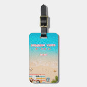 Esthetische strand zomer bagagelabel (Voorkant verticaal)