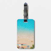Esthetische strand zomer bagagelabel (Achterkant verticaal)