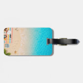 Esthetische strand zomer bagagelabel (Achterkant horizontaal)