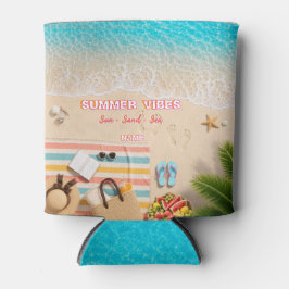 Esthetische strand zomer blikje koeler