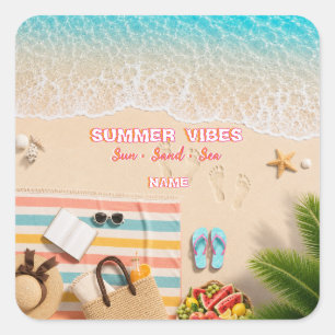 Esthetische strand zomer turquoise sticker