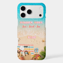 Esthetische strand zomer turquoise telefoonhoes
