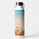 Esthetische strand zomer waterfles (Voorkant)