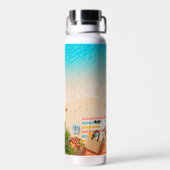 Esthetische strand zomer waterfles (Achterkant)