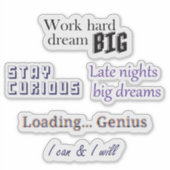 Esthetische studiemotivatie stickerblad  sticker (Voorkant)