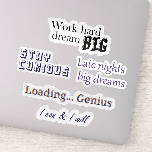 Esthetische studiemotivatie stickerblad  sticker (Detail)