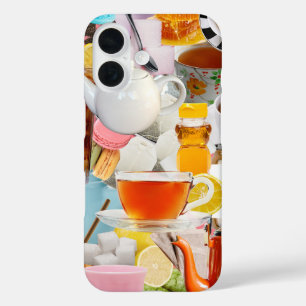 Esthetische Tea Collage Telefoonhoes iPhone 16 Hoesje