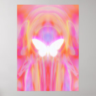 esthetische trippy butterfly aura poster