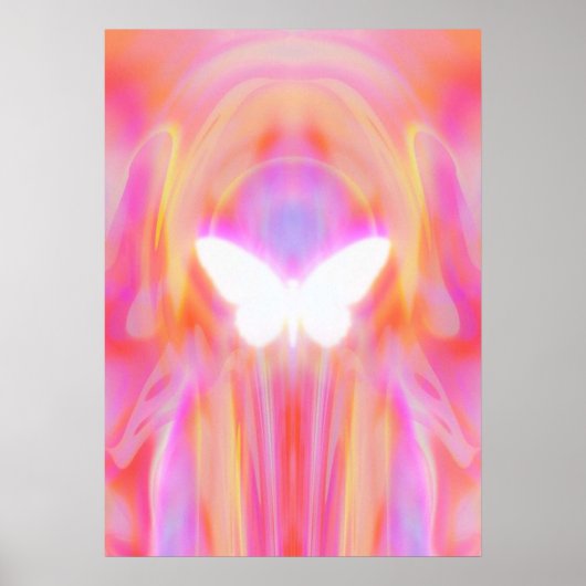 esthetische trippy butterfly aura poster (Voorkant)