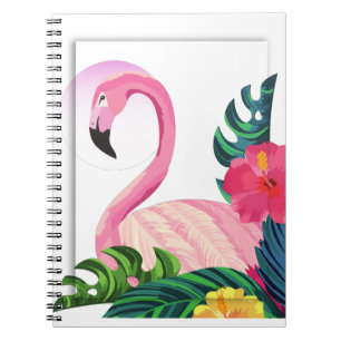 esthetische tropische flamingo notitieboek