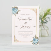 Esthetische trouwkaart Save the Date uitnodiging (Staand voorkant)