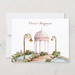 Esthetische tuin bruiloft Briefkaart