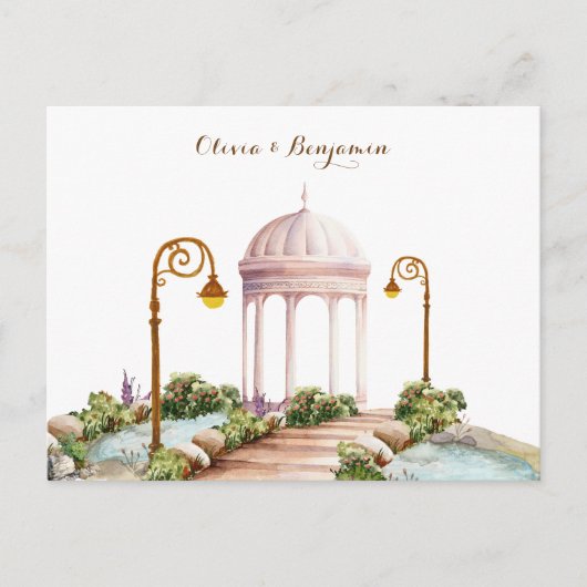 Esthetische tuin bruiloft Briefkaart (Voorkant)
