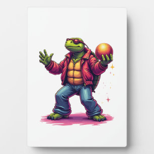 Esthetische Turtle Disco T-shirt Fotoplaat