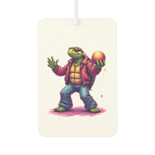 Esthetische Turtle Disco T-shirt Luchtverfrisser (Voorkant)