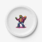 Esthetische Turtle Disco T-shirt Papieren Bordje (Voorkant)