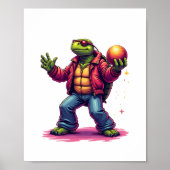 Esthetische Turtle Disco T-shirt Poster (Voorkant)