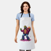 Esthetische Turtle Disco T-shirt Schort (Gedragen)