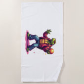 Esthetische Turtle Disco T-shirt Strandlaken (Voorkant)